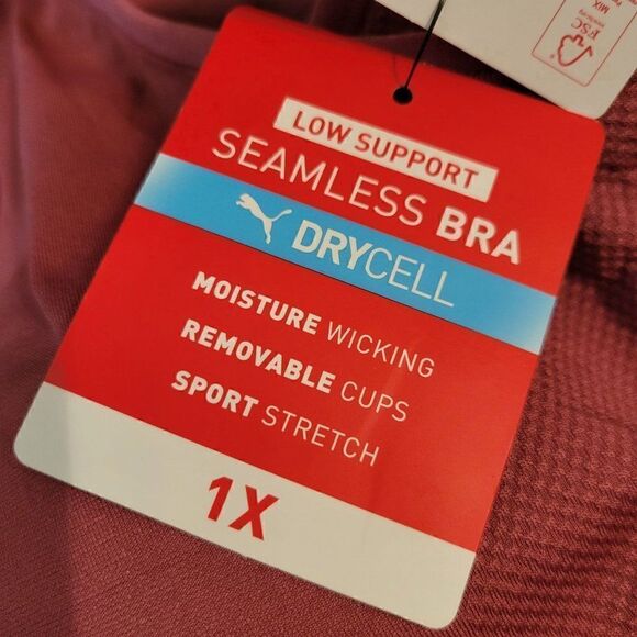 PUMA Low Support Seamless Sports Bra (Size 1X) - Picture 5 of 5